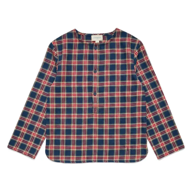 Chemise Oncle Tartan | Bleu foncé
