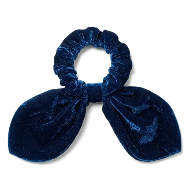 Chouchou Libellule Velours | Bleu marine