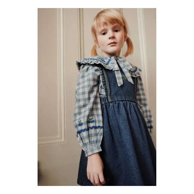 Blouse Carreaux | Bleu