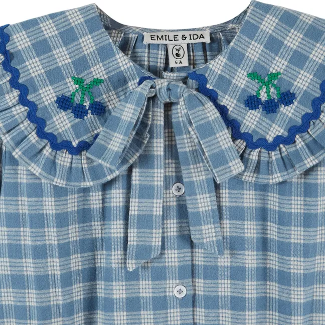 Blouse Carreaux | Bleu