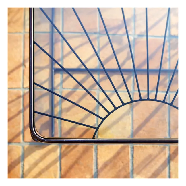 Table basse avec plateau en verre fumé Eldorado | Marron glacé