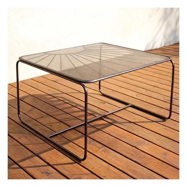 Table basse avec plateau en verre fumé Eldorado | Marron glacé