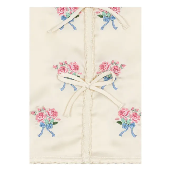 Blouse Brodée Nœuds Sheeny | Ecru