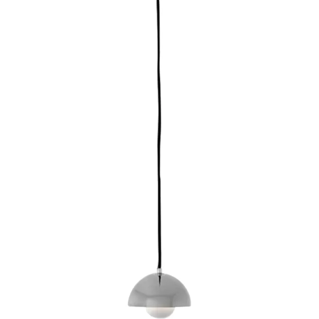 Flowerpot VP10 suspension lamp, Verner Panton | Chrome
