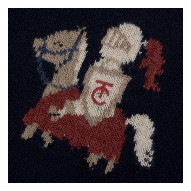 Chevalier Wool Baby Sweater | Navy blue