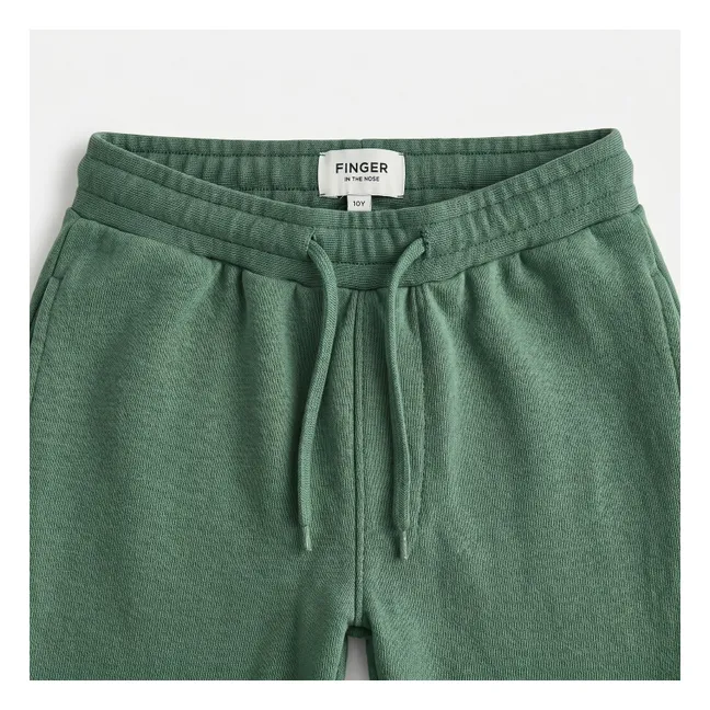 Organic Cotton Jogger Pants | Dark green