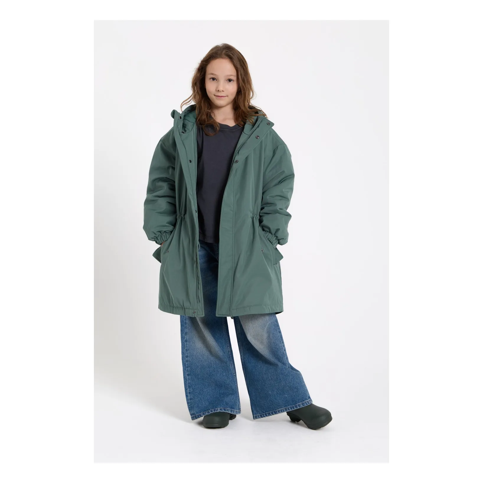 Parka Doublée Fox Fibres Recyclées | Vert canard- Image produit n°1