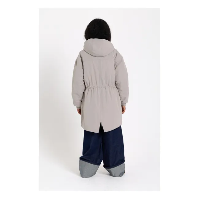 Parka Doublée Fox Fibres Recyclées | Gris perle