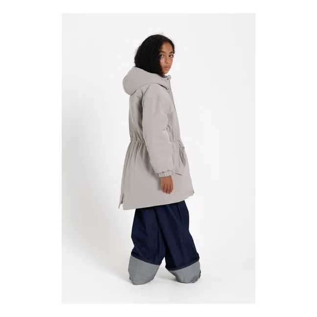 Parka Doublée Fox Fibres Recyclées | Gris perle