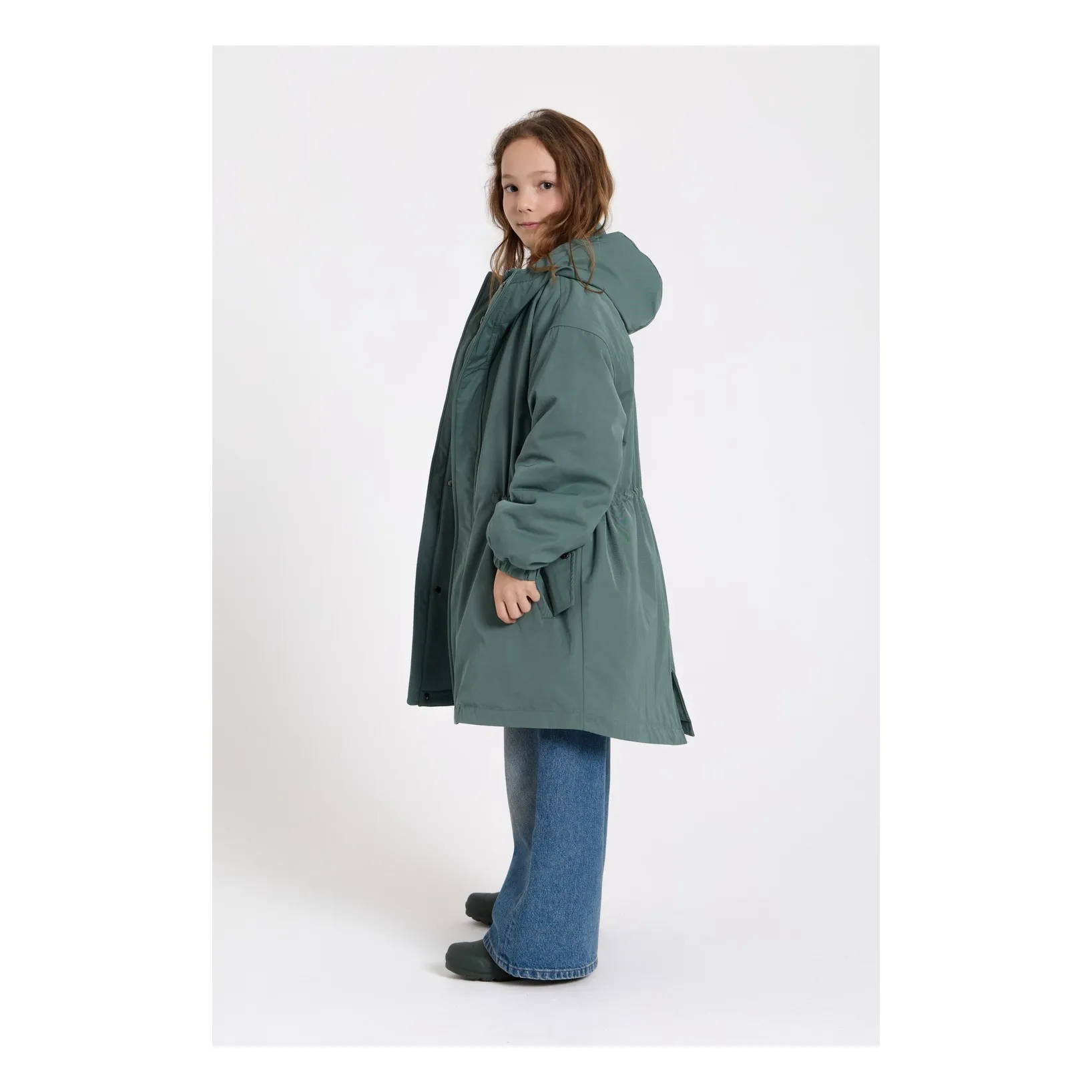 Parka Doublée Fox Fibres Recyclées | Vert canard- Image produit n°4