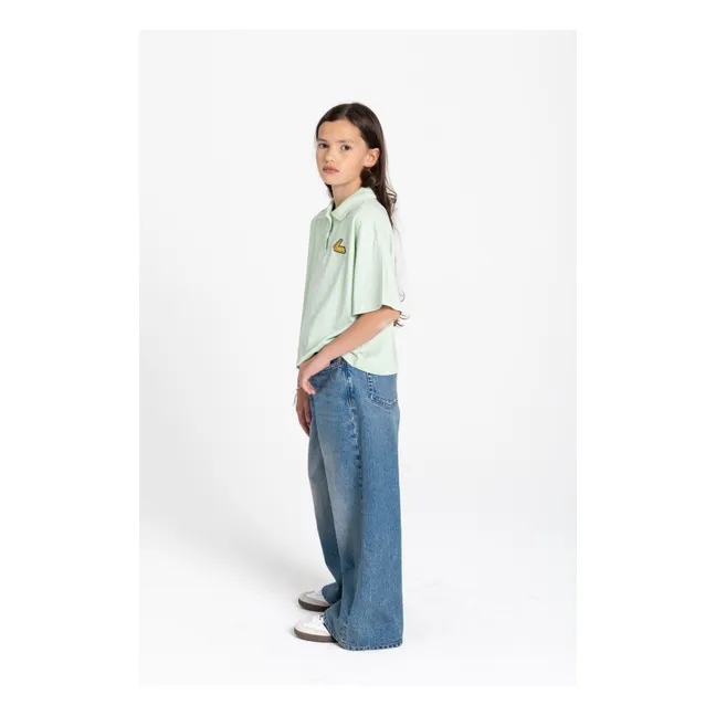 Polo Bristol Coton Bio | Vert amande