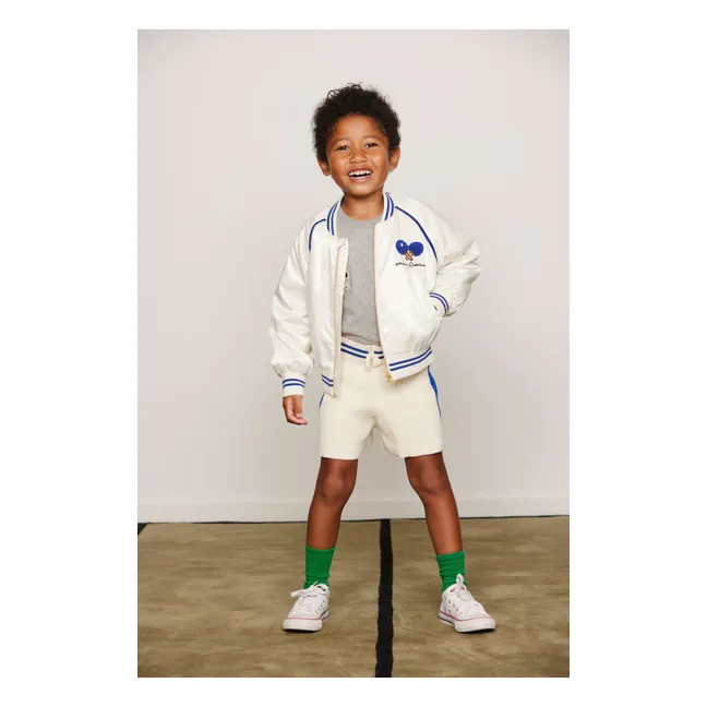 Recycled Fiber Ping Pong Jacket | White