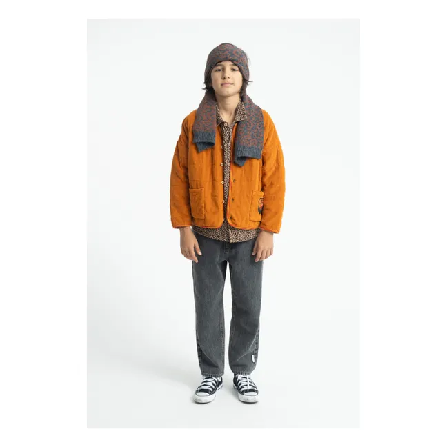 Bonnet Léopard | Gris anthracite