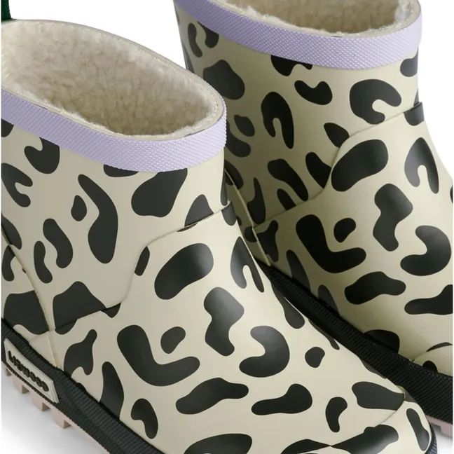 Bottes de Pluie Thermo Jesse Léopard | Beige