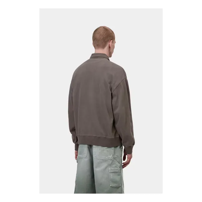 Pull Col Zippé Harper Coton | Taupe