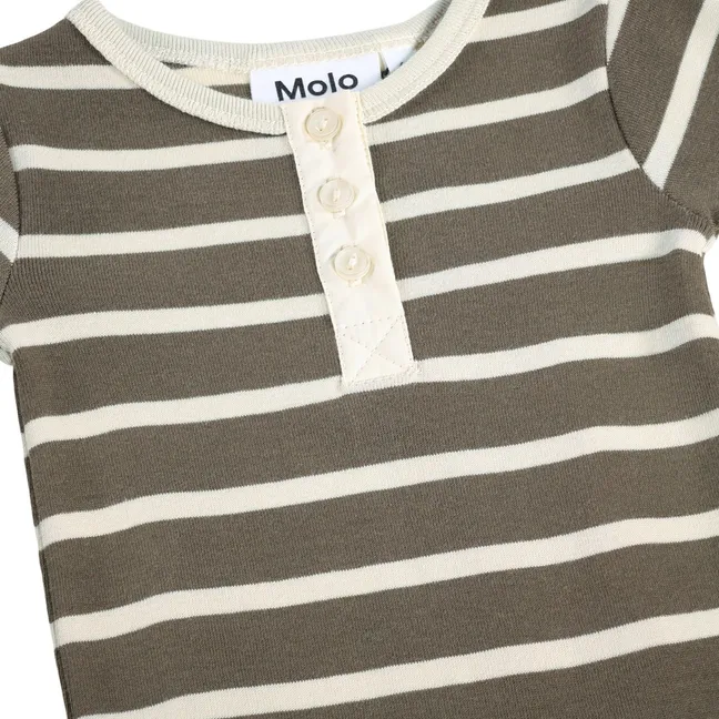 Body Fenell Rayé Coton Bio | Taupe