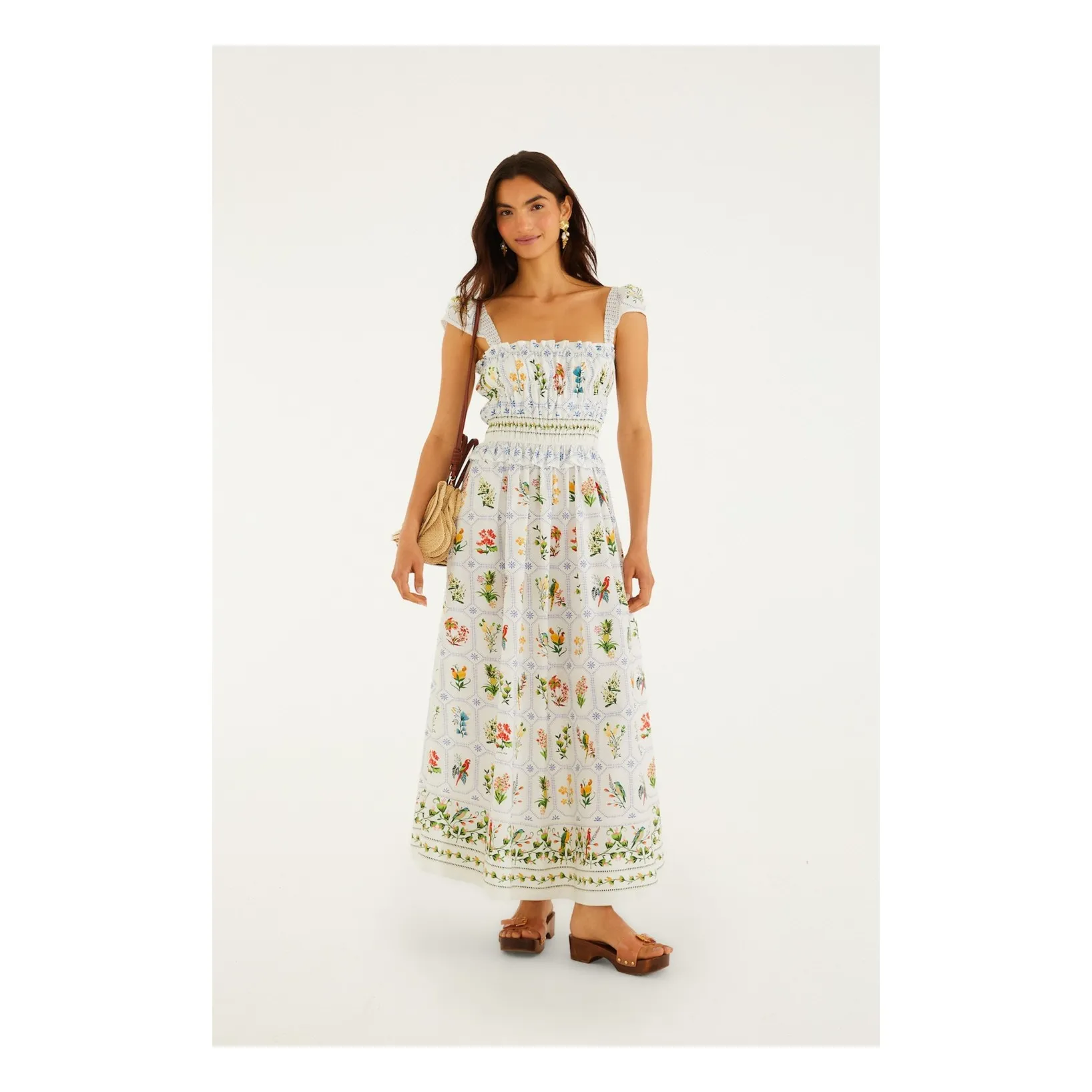 Robe Tropical Porcelain Coton | Blanc- Image produit n°0