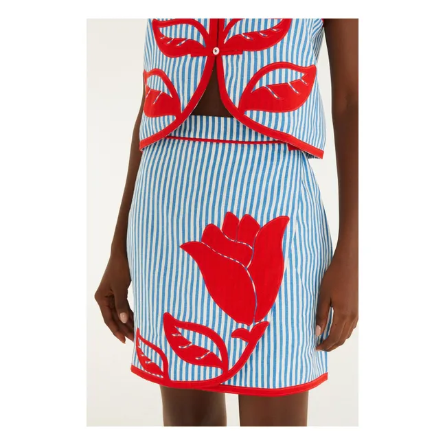 Jupe Rayures Sky Lin | Bleu marine