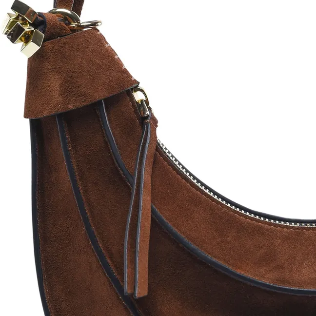 Sac Hobo Banana Small Suède | Marron