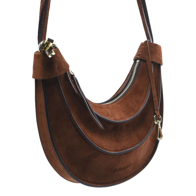 Sac Hobo Banana Small Suède | Marron