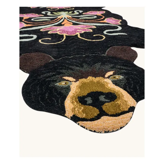 Tapis Ours en laine Blooming  | Noir
