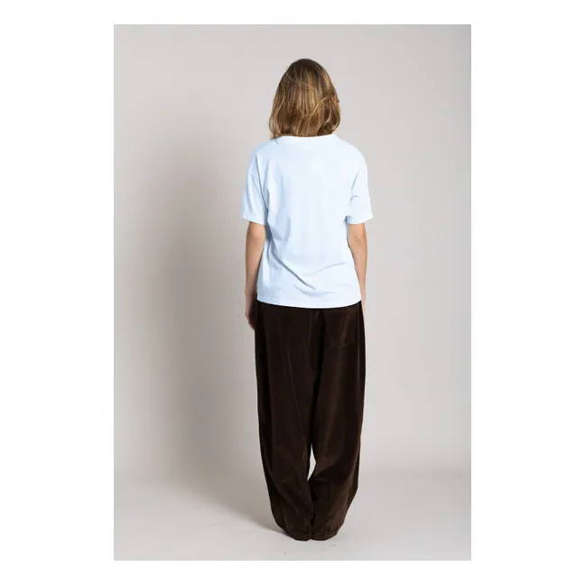 T-shirt Hana Coton Bio | Bleu Glacier