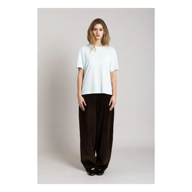 T-shirt Hana Coton Bio | Bleu Glacier