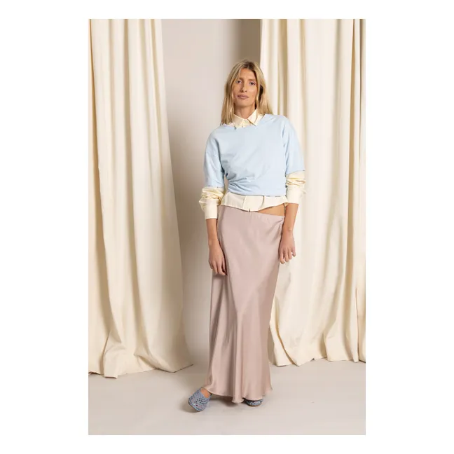 T-shirt Hana Coton Bio | Bleu Glacier