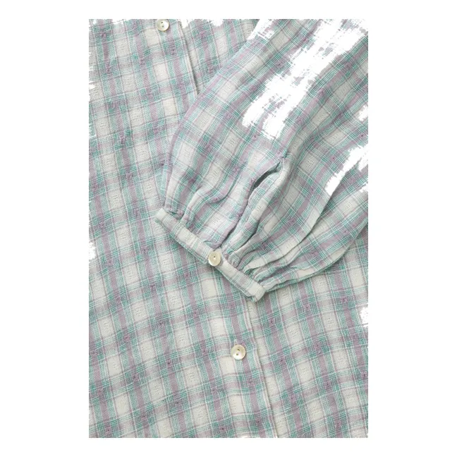 Blouse Carreaux Cilla Lin | Bleu