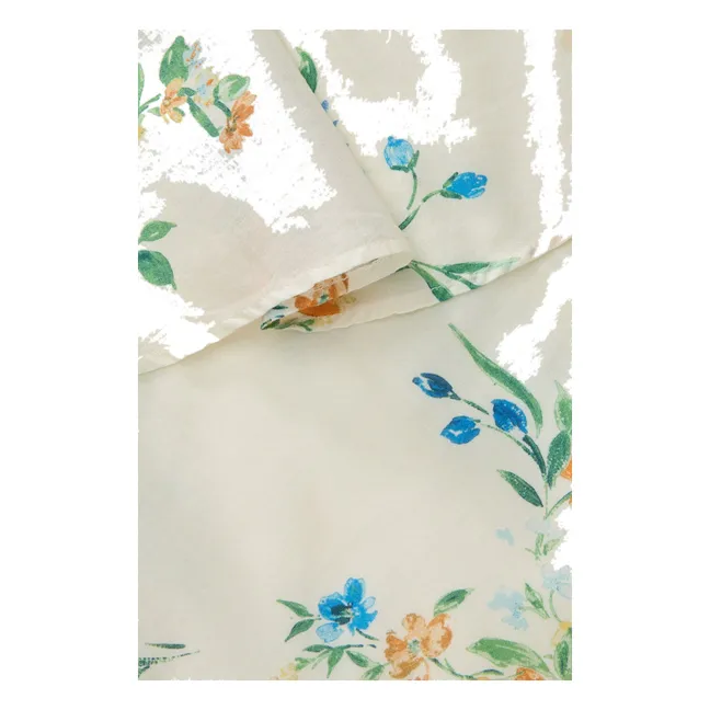 Robe Asymètrique Fiore Coton Bio | Crème