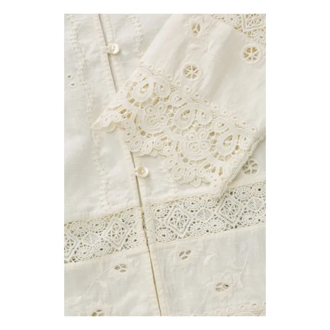 Blouse Tallulah Lin et Coton Bio | Ecru