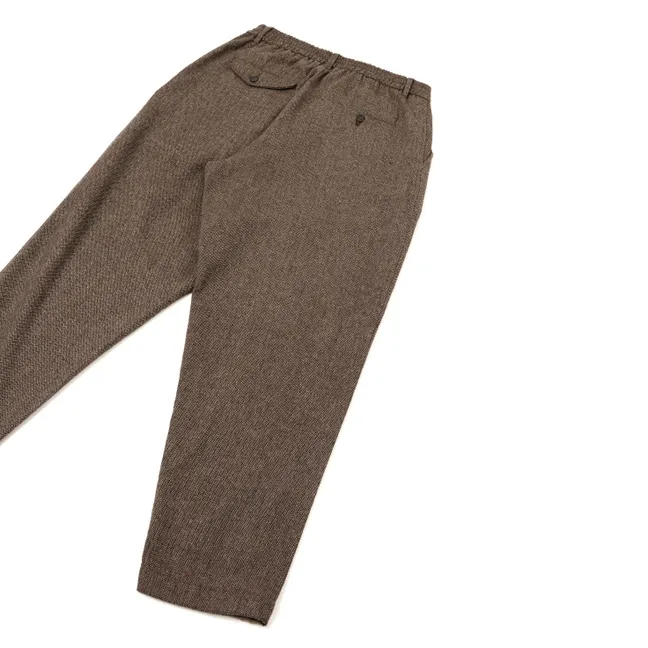 Pantalon Plissé Laine | Taupe