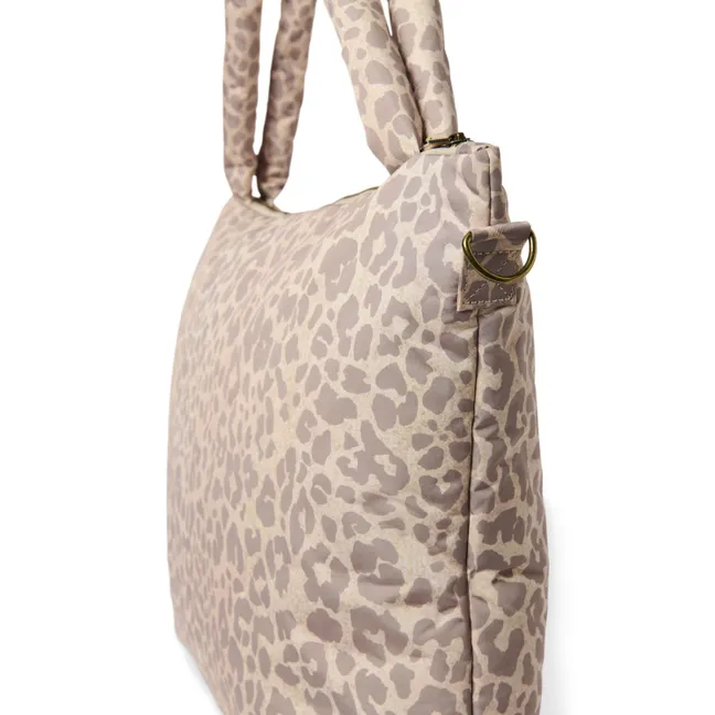 Puffy Leopard diaper bag | Beige