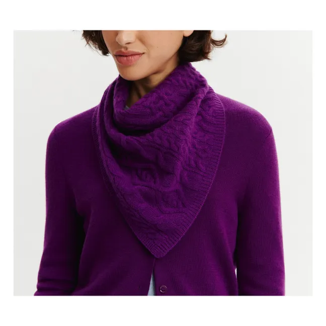 Foulard Triangle Sacha Cachemire | Violet