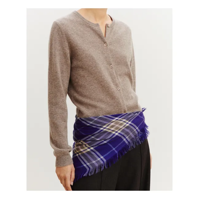 Mini Carré Swann Tartan Cachemire | Violet
