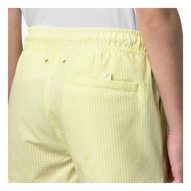 Short de Bain Hazel Beach Rayé | Jaune