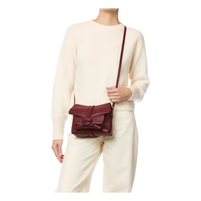 Sac Harry S Chèvre Grainé | Rouge foncé