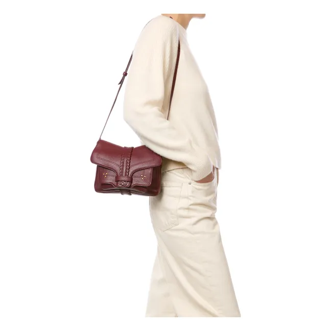 Sac Harry S Chèvre Grainé | Rouge foncé