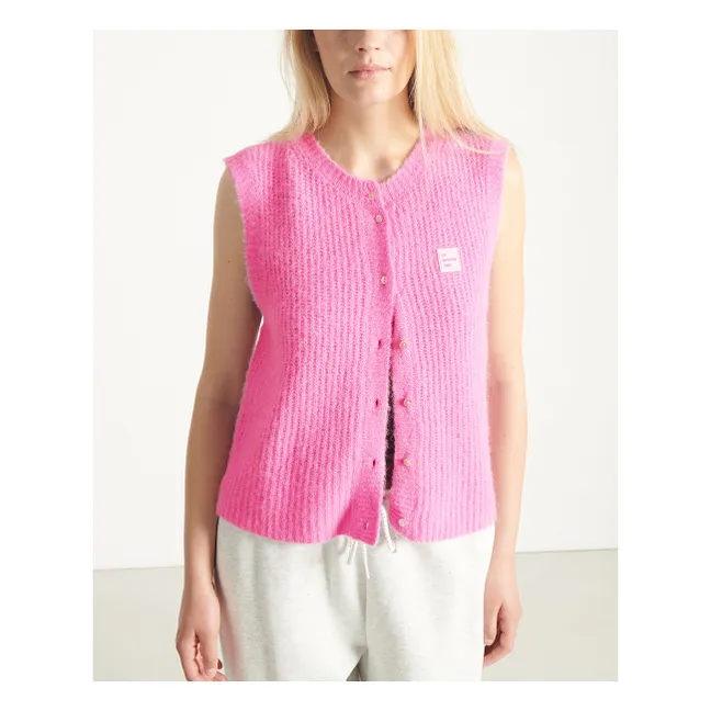 Gilet East Alpaga | Rose bonbon