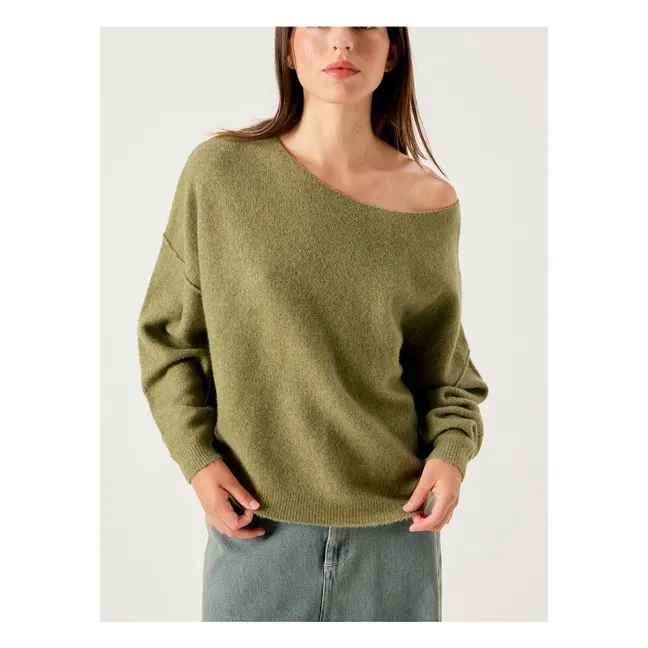 Pull Damsville Laine | Vert kaki