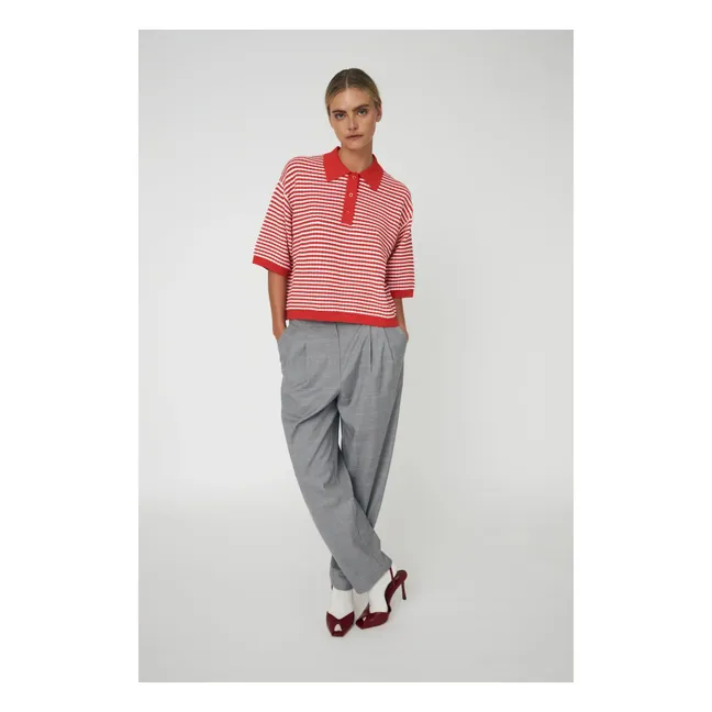 Polo Rayures | Rouge