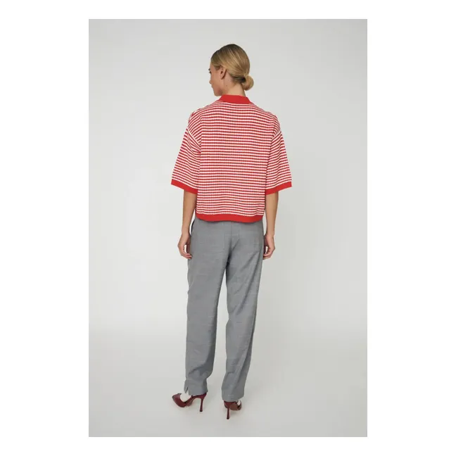Polo Rayures | Rouge