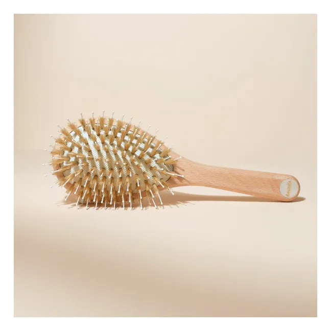 Brosse Soin et Brillance en poils de sanglier  | Bois clair