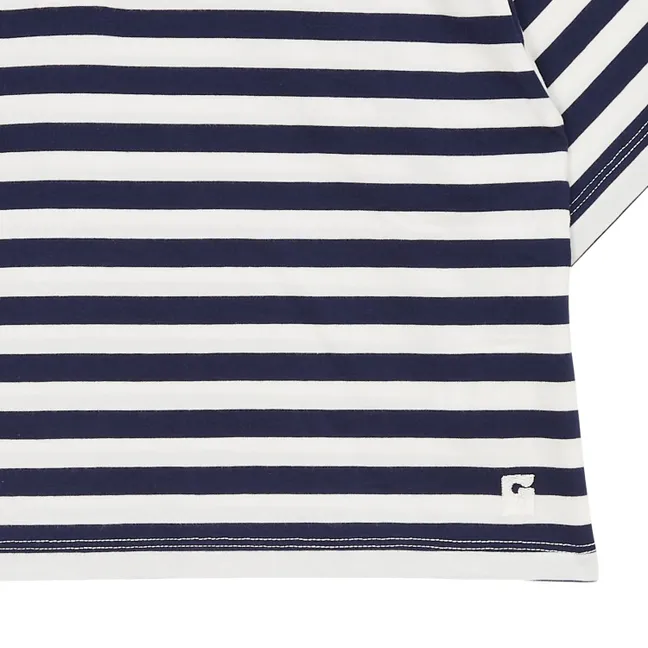 Polo Varsity Rayé | Bleu noir