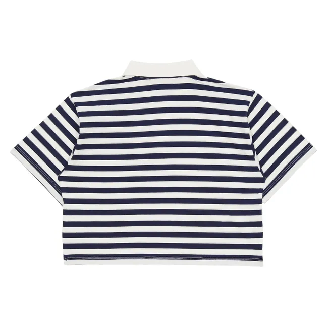 Polo Varsity Rayé | Bleu noir