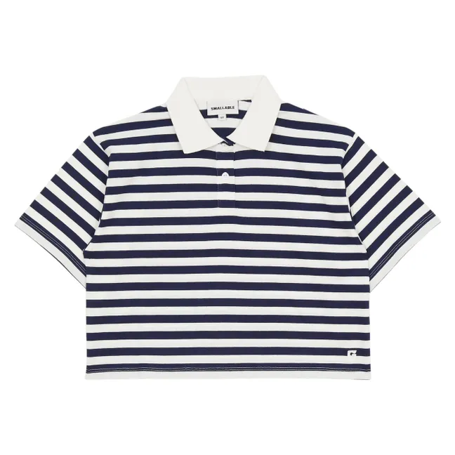 Polo Varsity Rayé | Bleu noir