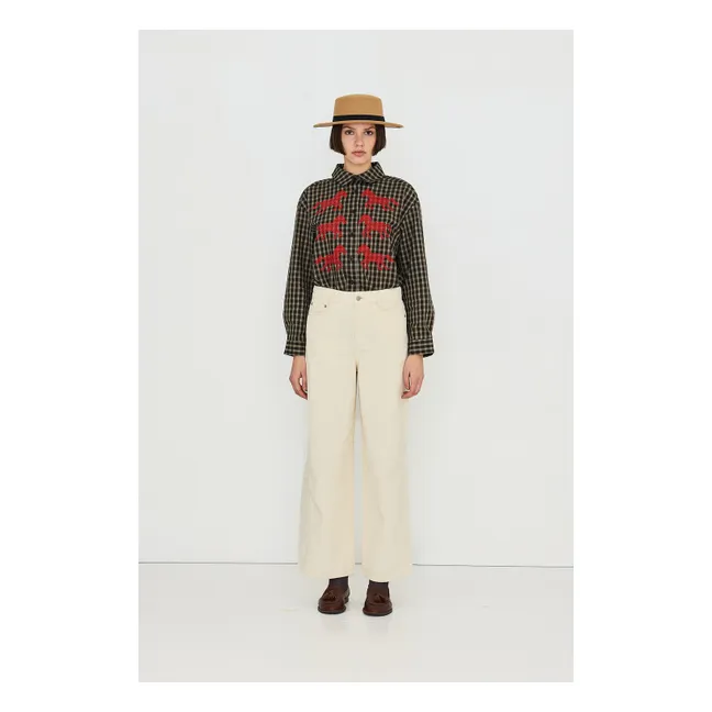 Chemise Chevaux Coton | Bleu marine