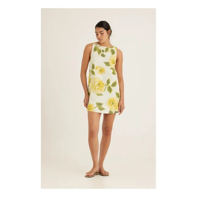 Linen Shift Dress | Yellow