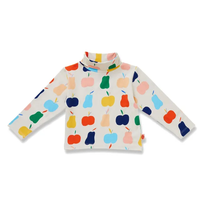 Organic cotton fruit turtleneck | Ecru