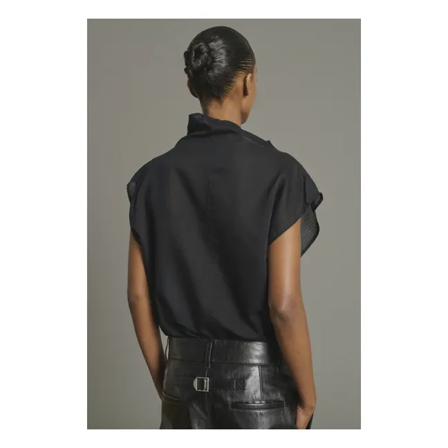 Blouse Izumi Coton Bio et Soie | Noir